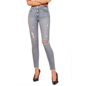 Reformation High & Skinny Jeans in Maui Wash Some distressing 26